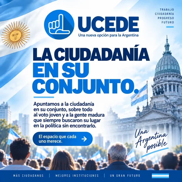 La ciudadanía en su conjunto — lámina de UCEDE Nacional