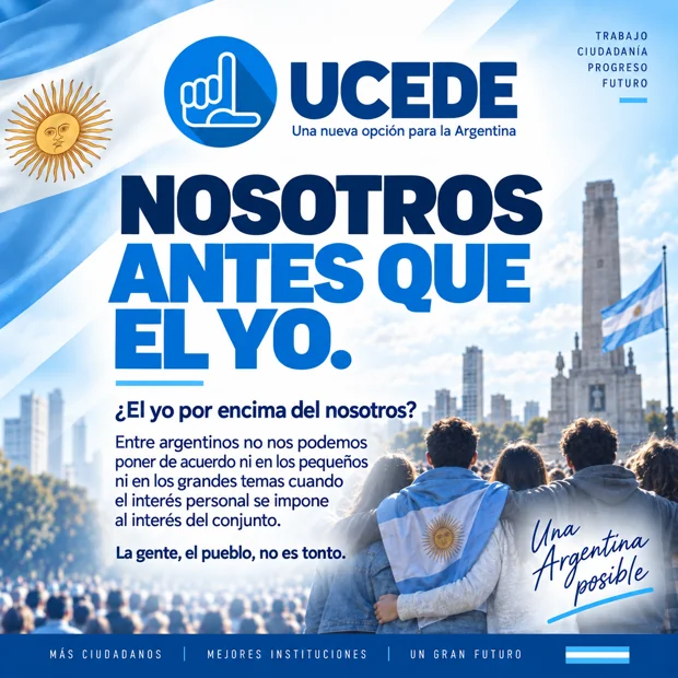 Nosotros antes que el yo — lámina de UCEDE Nacional