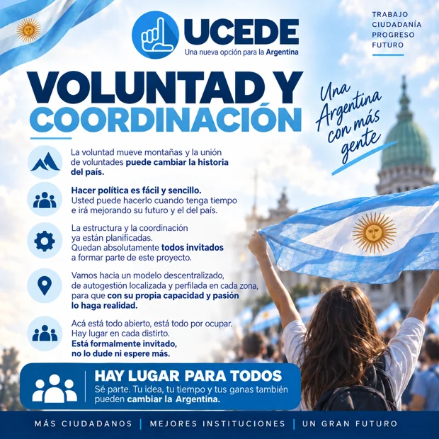 Voluntad y coordinación — lámina de UCEDE Nacional